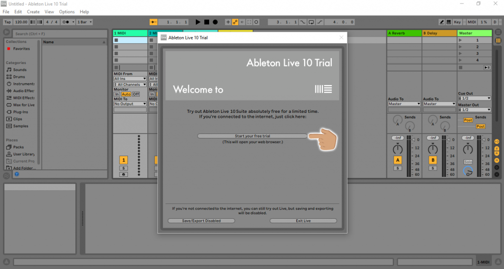 ableton live trial mac install